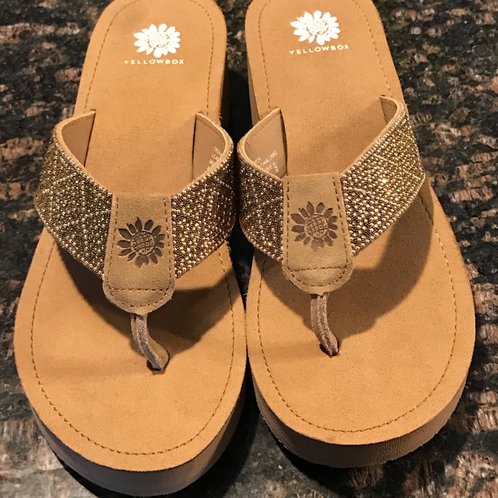 Brand new Yellowbox flip flops